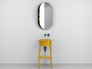 Cielo I Catini composizione mobile lavabo tondo con specchio