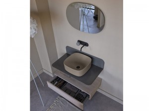 Scarabeo Plana composizione mobile lavabo sospeso con specchio PLN2